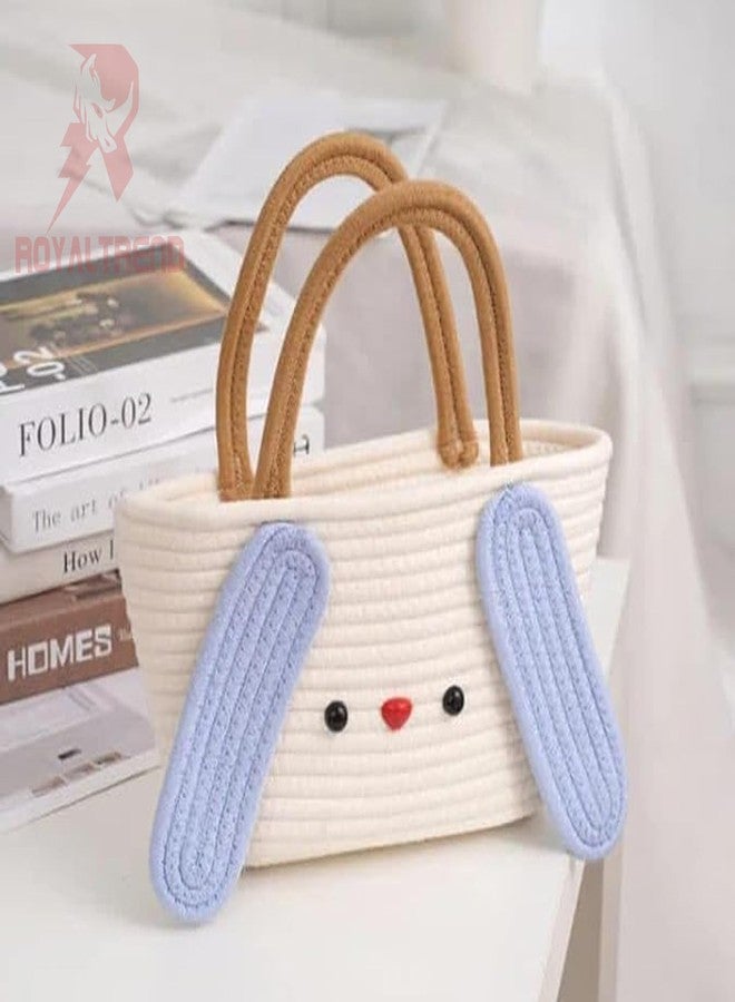 ROYAL TREND - Attractive Hand Bag | large Tote Bag | Summer Bag | Bucket Bag | Basket Bag | Bamboo Tote | Beach Bags for Women | Boho Bag | Handbag | jute Bag | Handmade Bag|pink (Purple) - Image 3